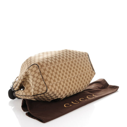 Gucci Monogram Dollar Calfskin Large Sukey Tote Beige Ebony Testa di Moro 4 of 7