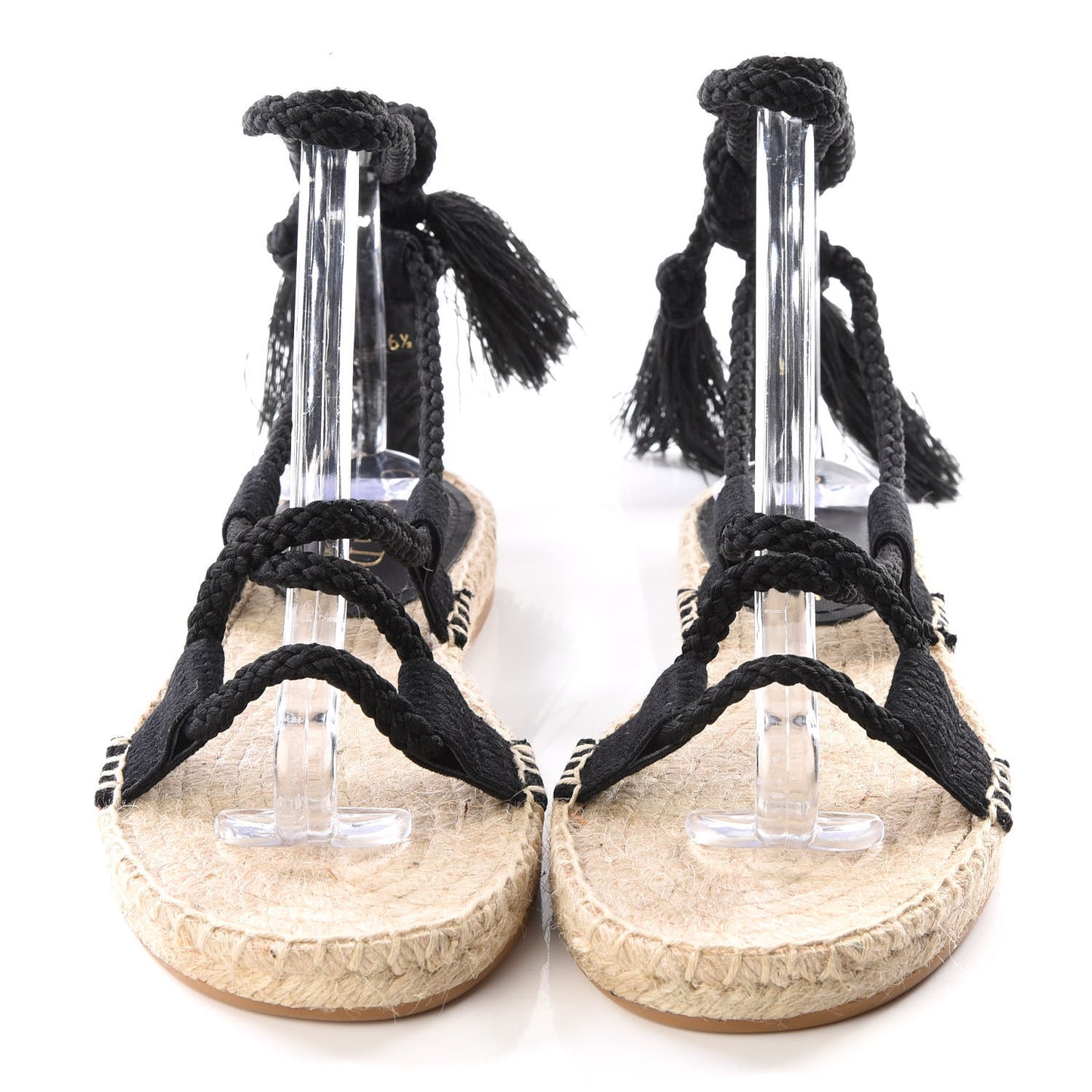 Embroidered Cotton Diorexpress Sandals 36.5 Black