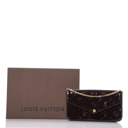 Louis Vuitton Vernis Pochette Felicie Chain Wallet Amarante 9 of 9
