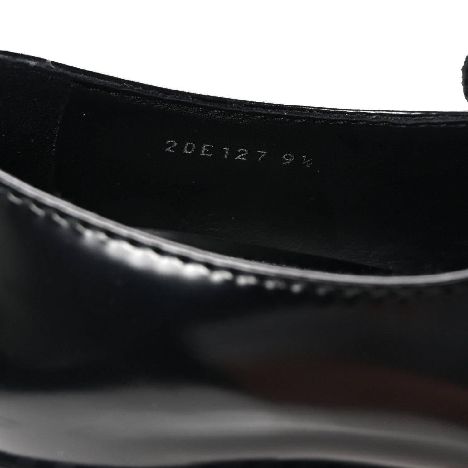 Prada Spazzolato Metal Triangle Logo Mens 35mm Loafers 9.5 Black 9 of 10