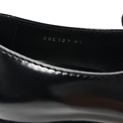 Prada Spazzolato Metal Triangle Logo Mens 35mm Loafers 9.5 Black 9 of 10