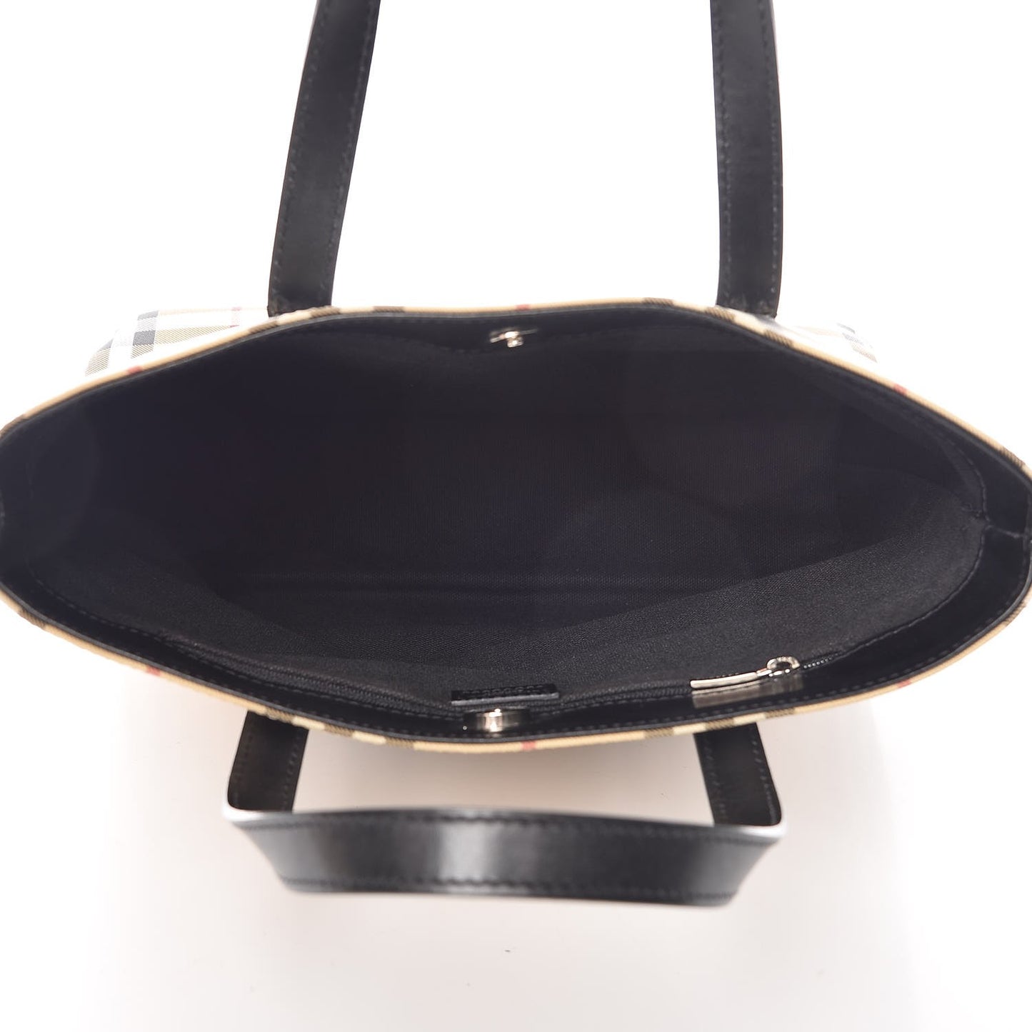House Check Medium Tote Black