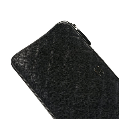Chanel Iridescent Caviar Quilted Small Zipped Pouch Black 10 of 10