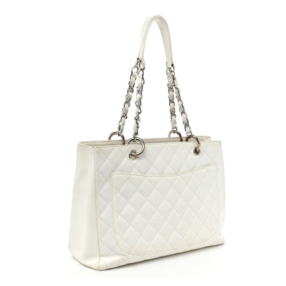 Chanel Caviar Quilted Grand Shopping Tote GST White 3 of 24