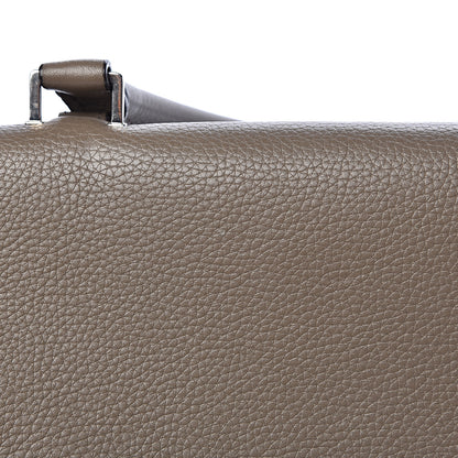 Celine Drummed Calfskin Medium Trapeze Souris 11 of 16