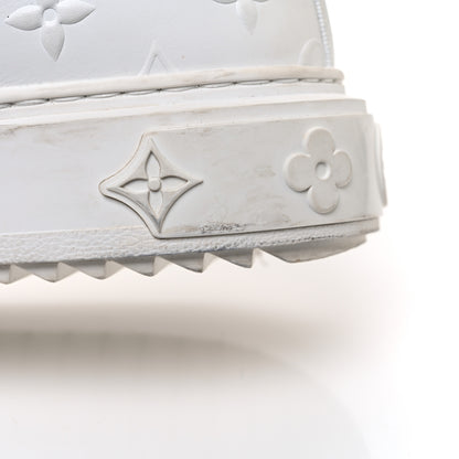 Louis Vuitton Lambskin Embossed Monogram Time Out Sneakers 39 White 12 of 13