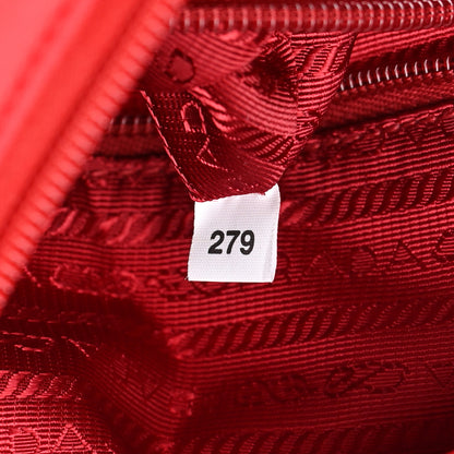 Prada Re-Nylon Vitello Metal Triangle Logo Sling Backpack Rosso 8 of 15