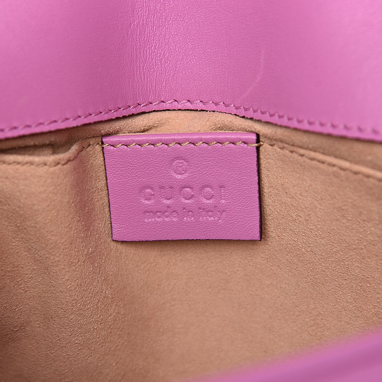 Gucci Calfskin Matelasse Mini GG Marmont Shoulder Bag Candy Mousse 6 of 9