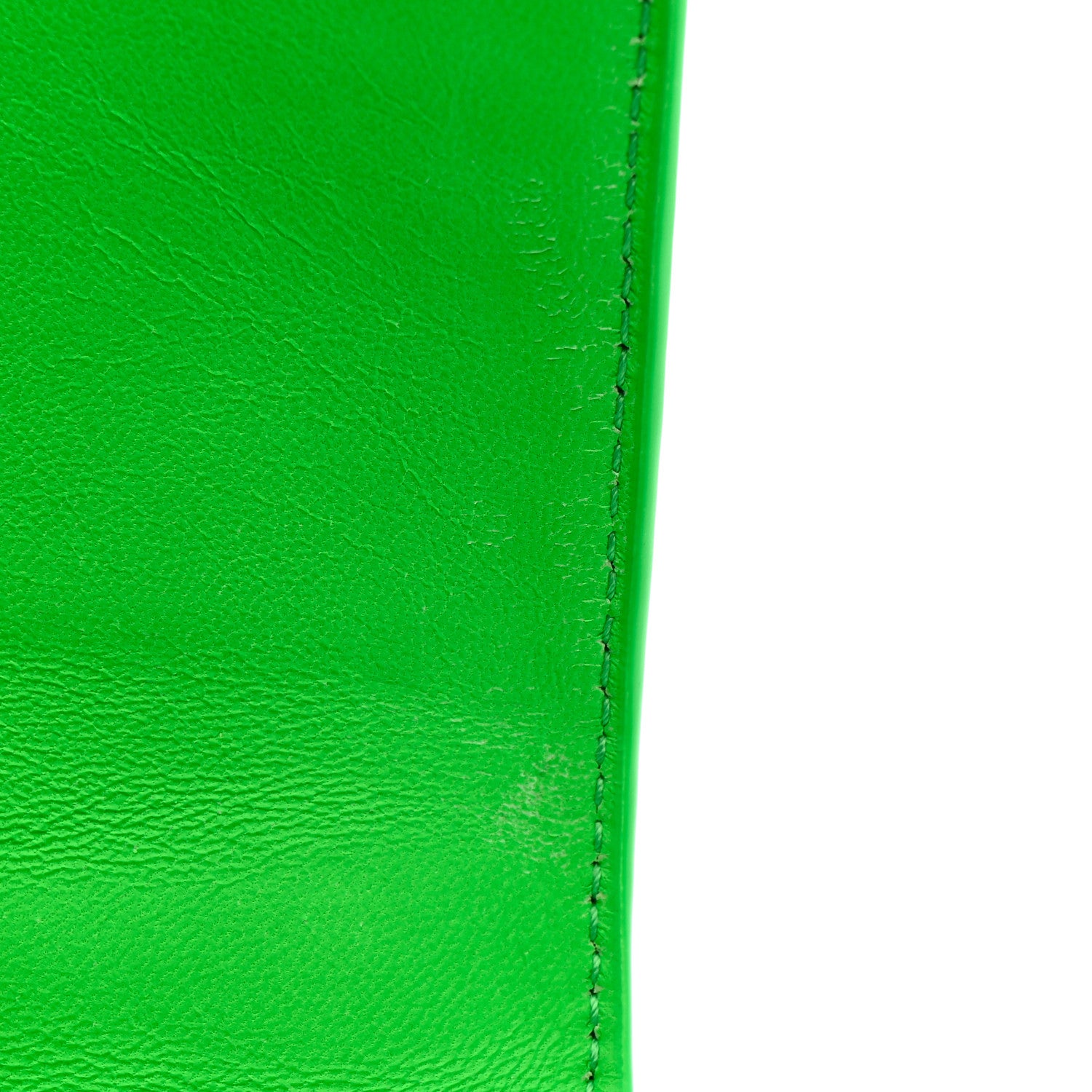 Balenciaga Shiny Calfskin Strass Crocodile Embossed Hourglass Top Handle Bag XS Fluo Green 13 of 13