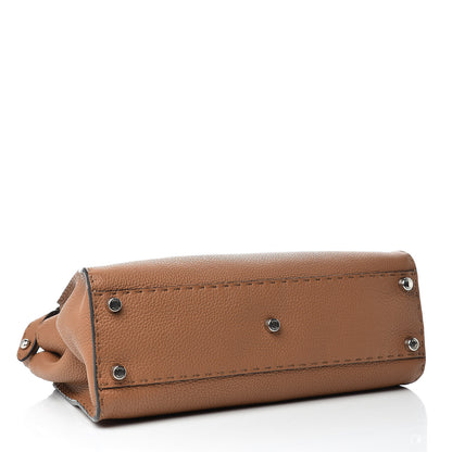 Fendi Cuoio Romano Selleria Bi-Color Medium Peekaboo Iconic Satchel Mou Deserto 6 of 17