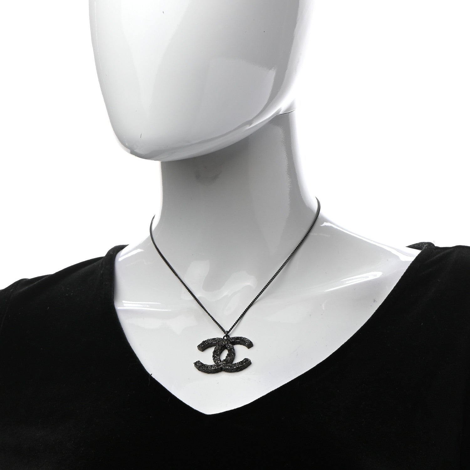 Chanel Ruthenium Camellia CC Necklace 2 of 7