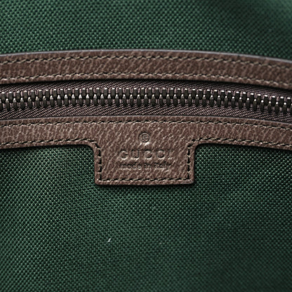 Gucci GG Supreme Monogram Textured Dollar Calfskin Web Medium Savoy Duffle Bag Beige Dark Brown 5 of 10