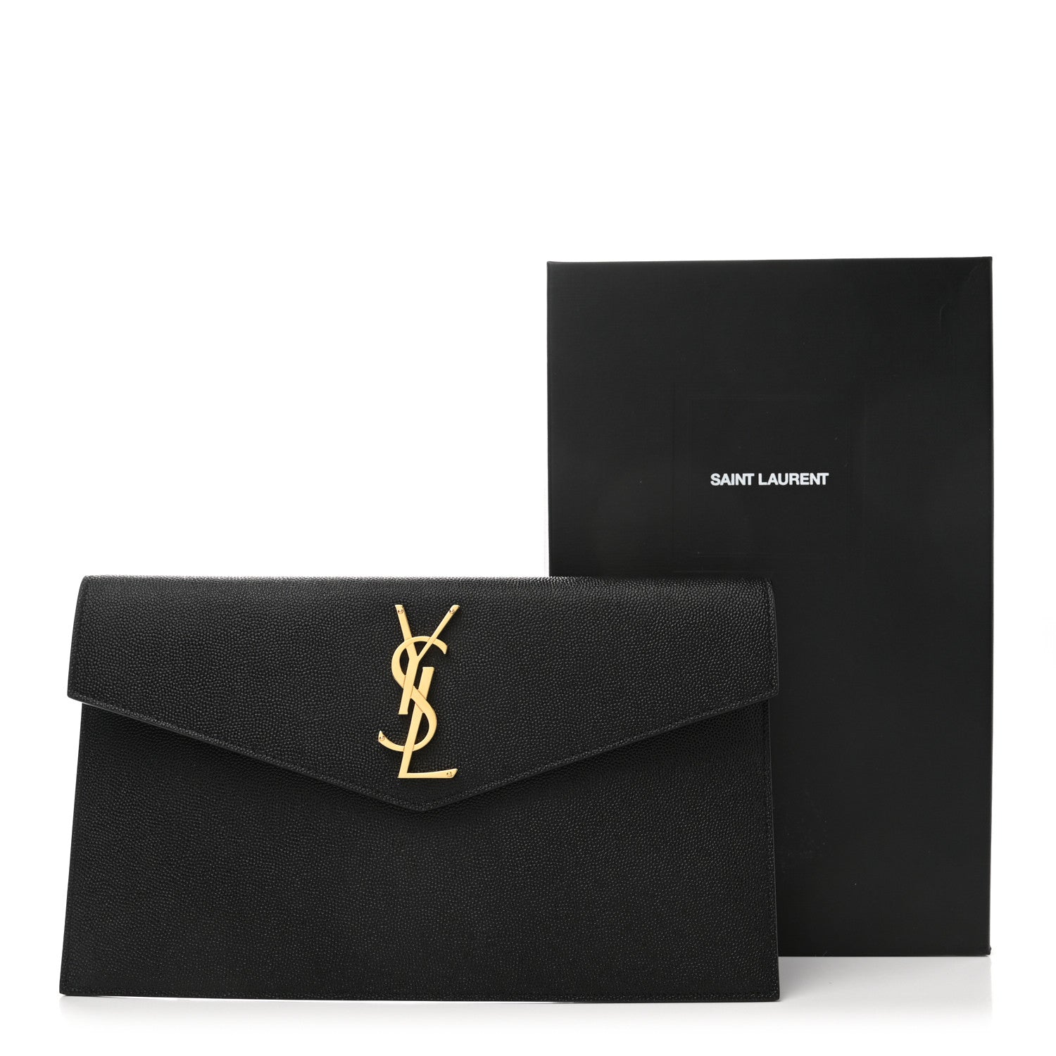 Saint Laurent Grain De Poudre Uptown Pouch Black 8 of 8