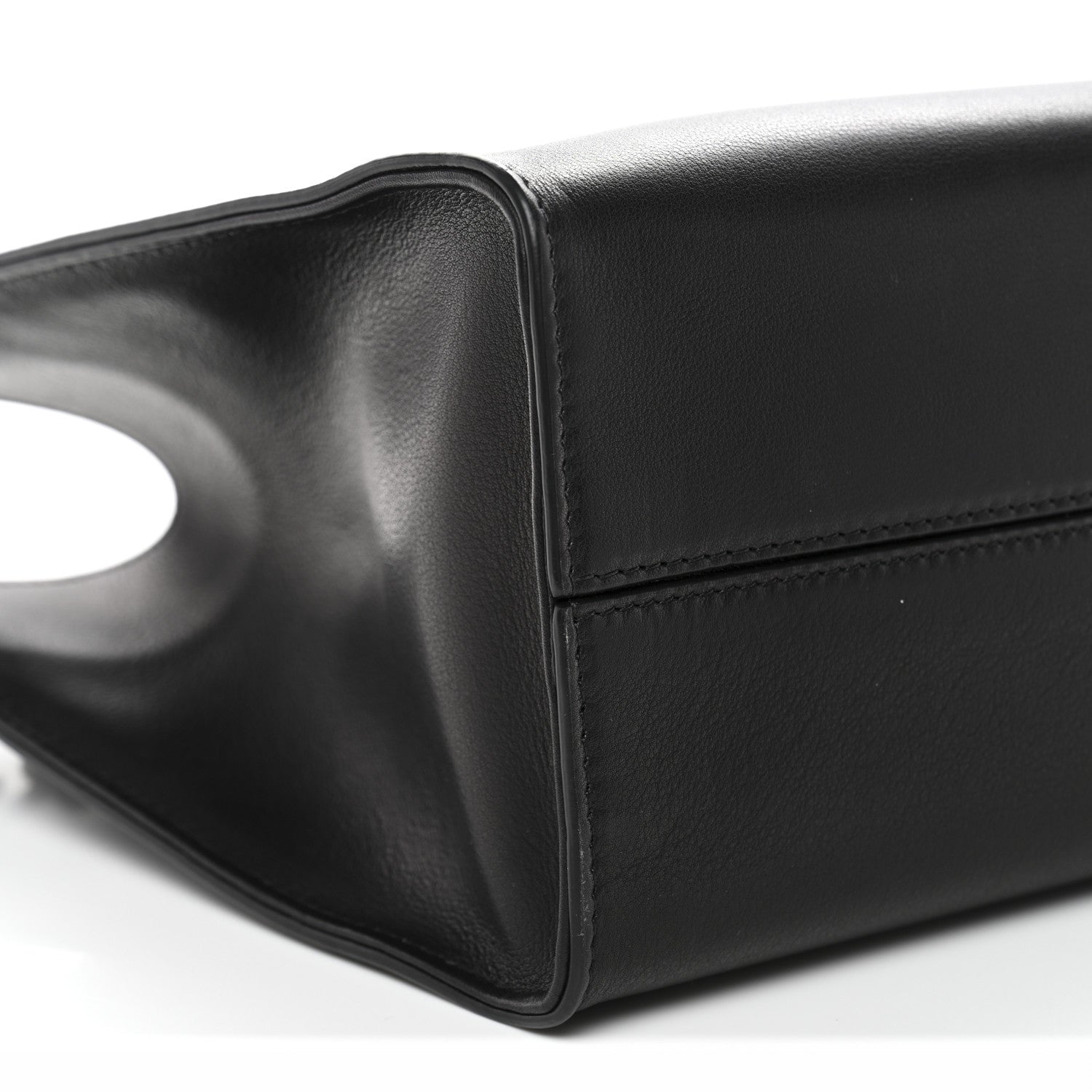 The Row Polished Saddle Calfskin Small Alexia Bag Black 8 of 12
