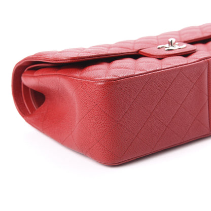 Chanel Caviar Quilted Jumbo Double Flap Red 6 of 10