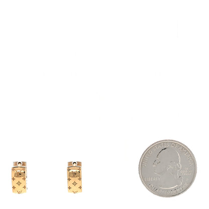 Louis Vuitton Nanogram Earrings Gold 2 of 4
