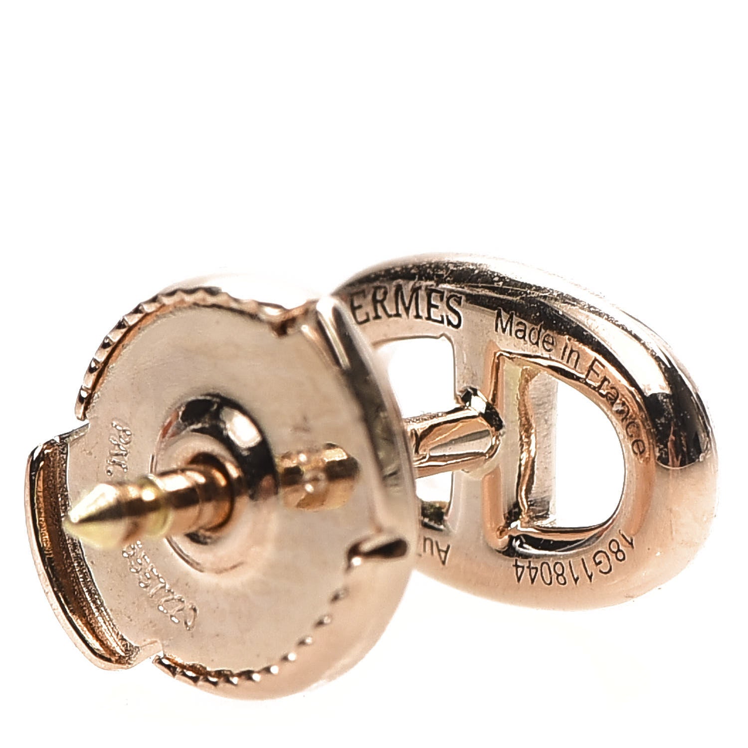 Hermes 18K Rose Gold TPM Farandole Stud Earrings 5 of 6