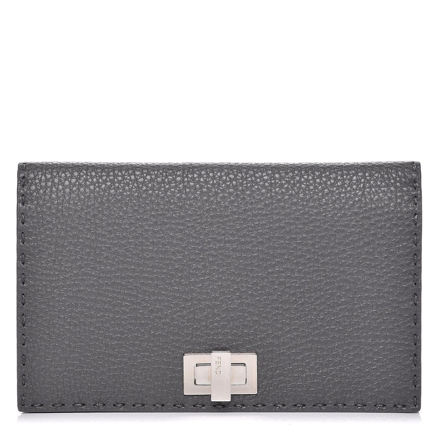 Cuoio Romano Selleria Mini Peekaboo Clutch Wallet Asfalto
