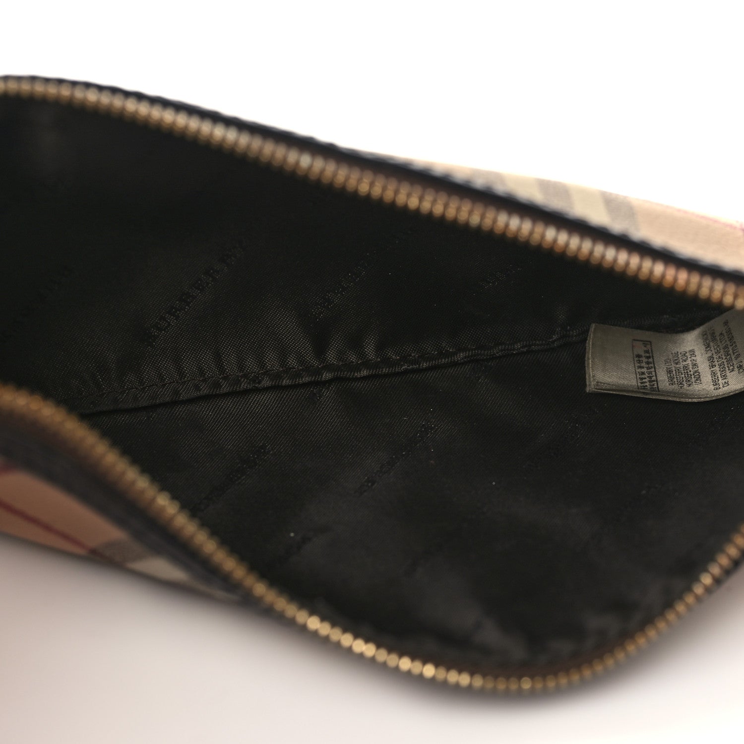 Burberry Haymarket Check Small Peyton Crossbody Clutch Bag Chocolate 5 of 8
