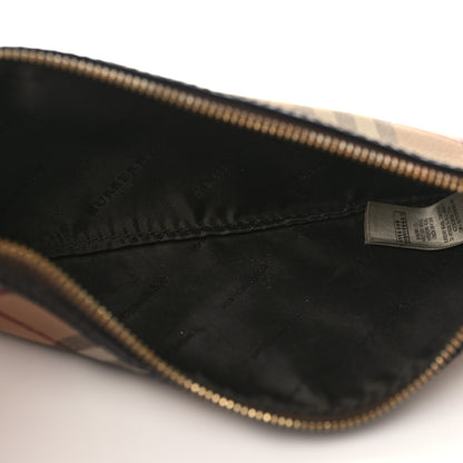 Burberry Haymarket Check Small Peyton Crossbody Clutch Bag Chocolate 5 of 8