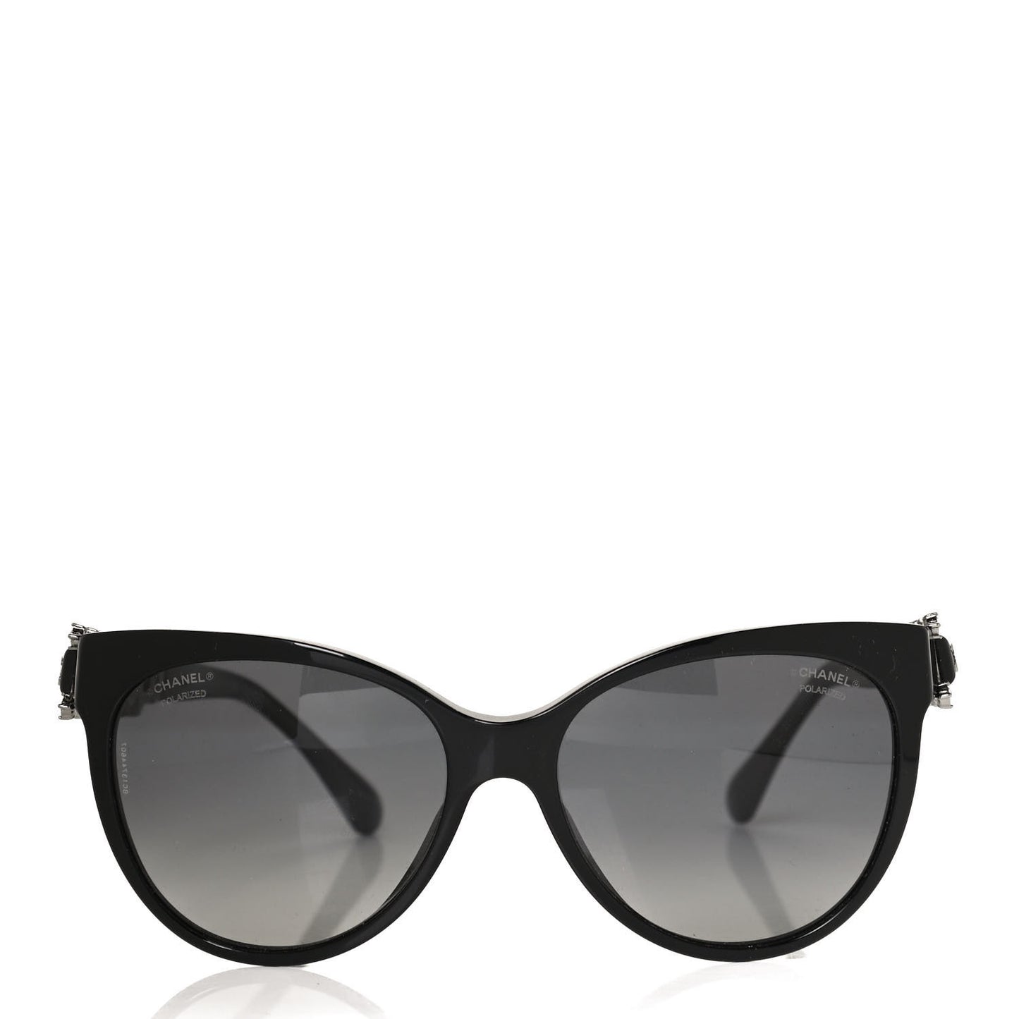 Crystal Pearl Cat Eye Sunglasses 5336-H-B Black