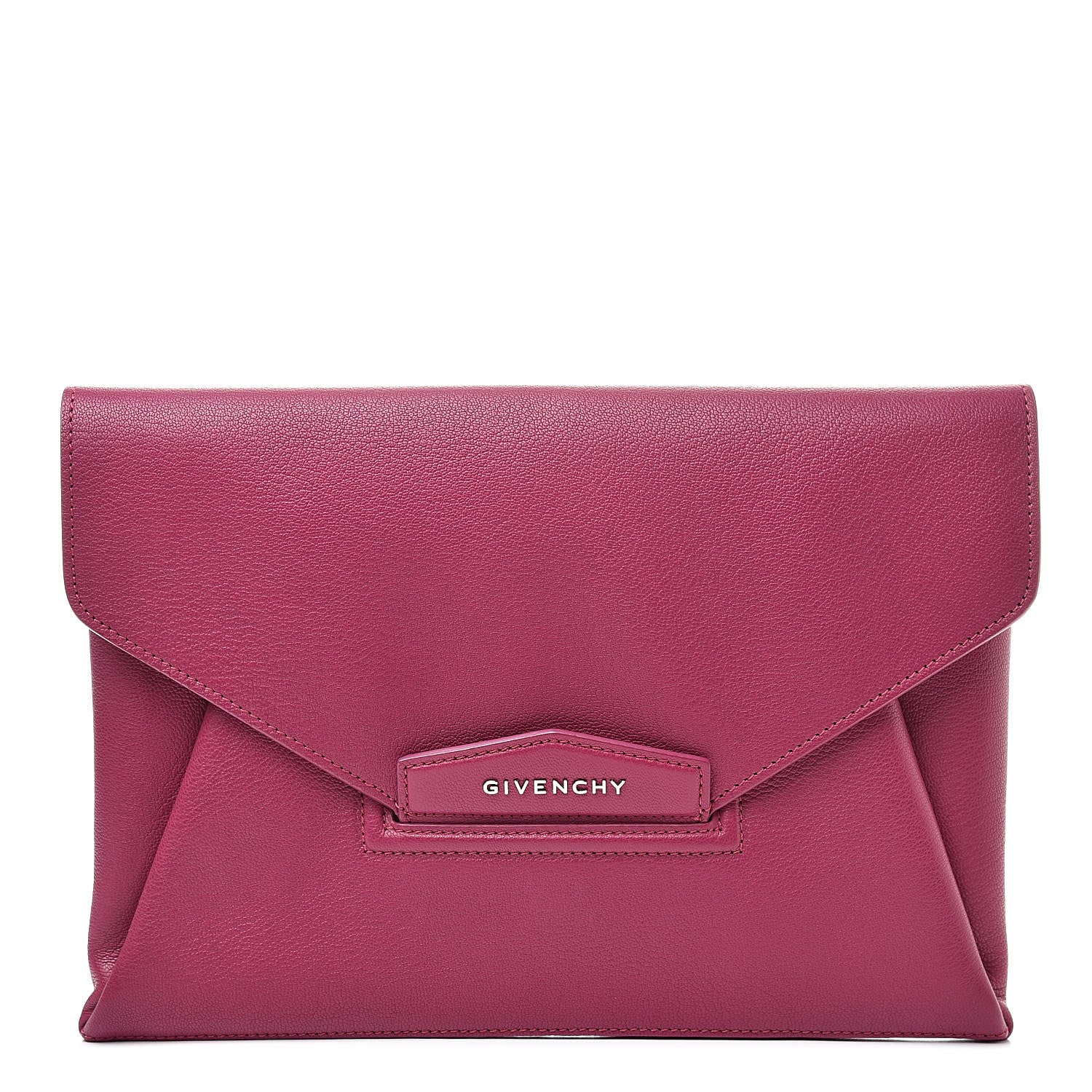 Givenchy Sugar Goatskin Medium Antigona Envelope Clutch Raspberry 1 of 10