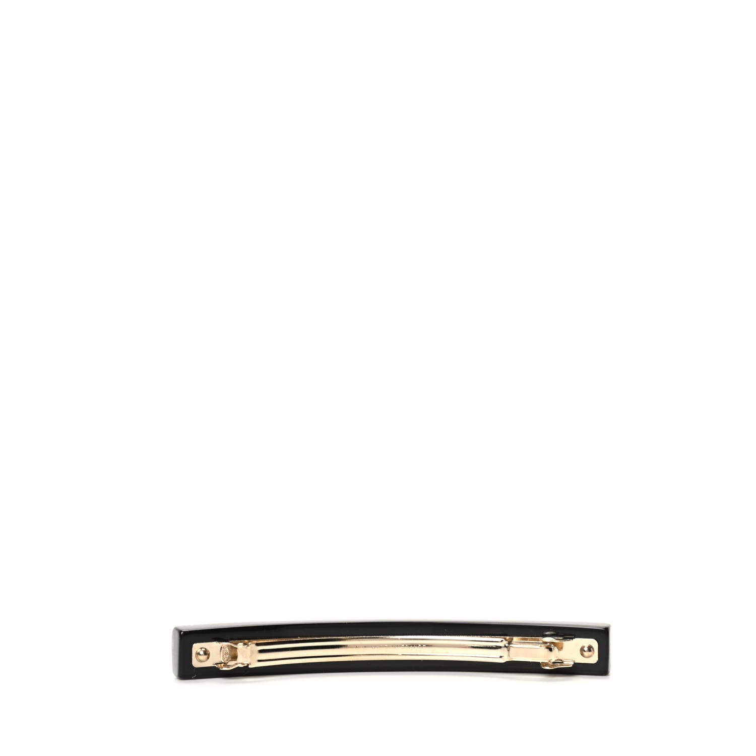 Chanel Resin Butterfly CC Hair Clip Barrette Black Gold 3 of 5