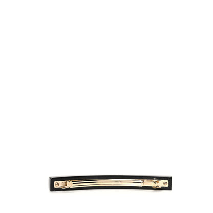 Chanel Resin Butterfly CC Hair Clip Barrette Black Gold 3 of 5