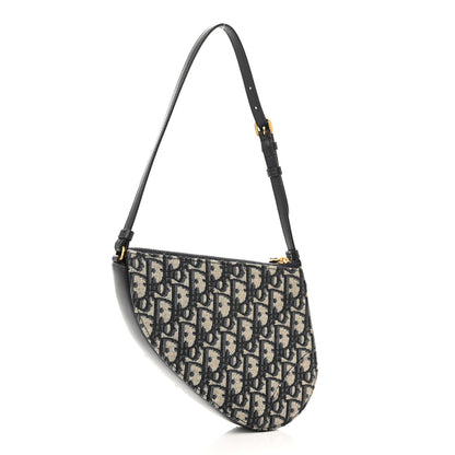 Christian Dior Oblique Saddle Rodeo Pouch Navy Blue 3 of 10