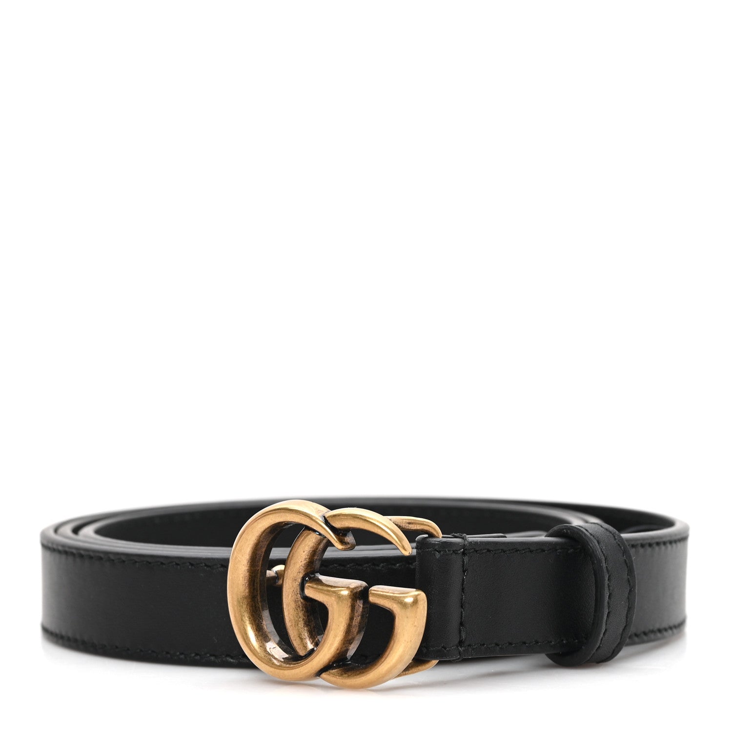Gucci Calfskin Double G 20mm Belt 95 38 Black 1 of 4