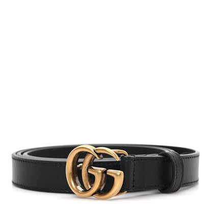 Gucci Calfskin Double G 20mm Belt 95 38 Black 1 of 4