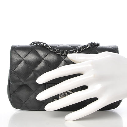 Chanel Lambskin Quilted Extra Mini Flap Black 3 of 8