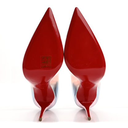 Christian Louboutin Metallic Degrade Specchio Kate 100 Pumps 38.5 Leche 6 of 9