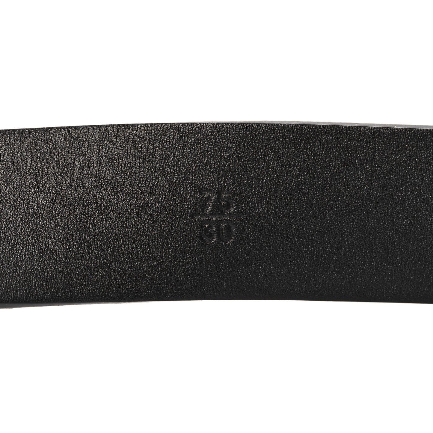 Glazed Calfskin CC Belt 75 30 Black