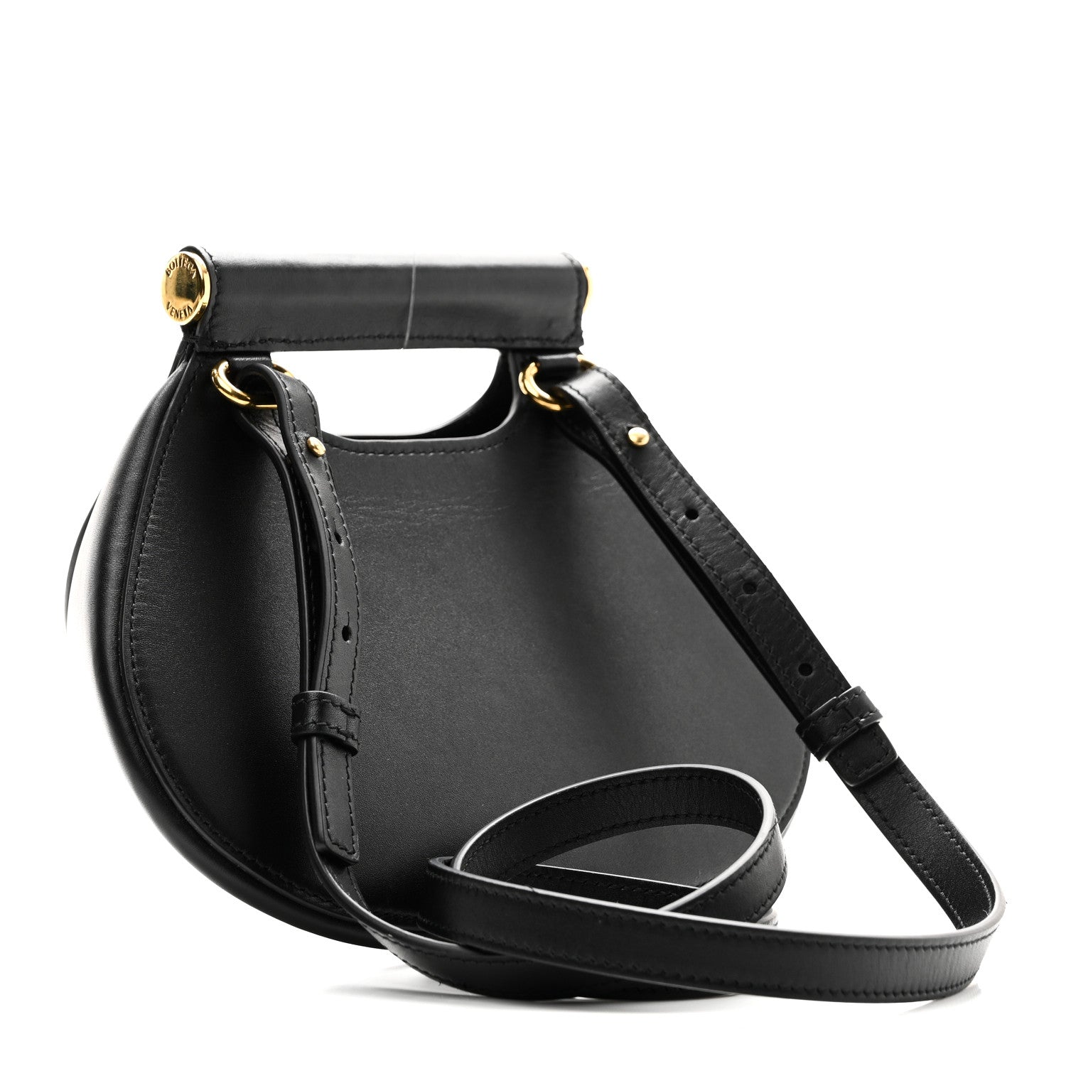Bottega Veneta Calfskin Small Fisherman Bag Black 3 of 9