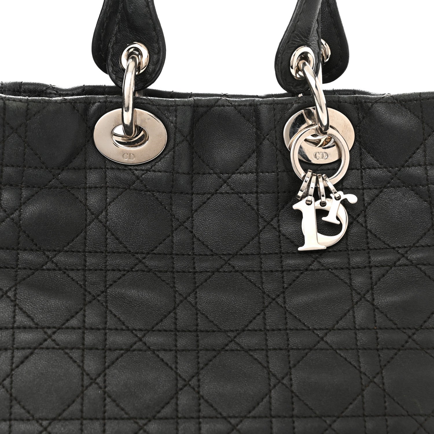 Christian Dior Lambskin Cannage Medium Soft Lady Dior Black 10 of 21
