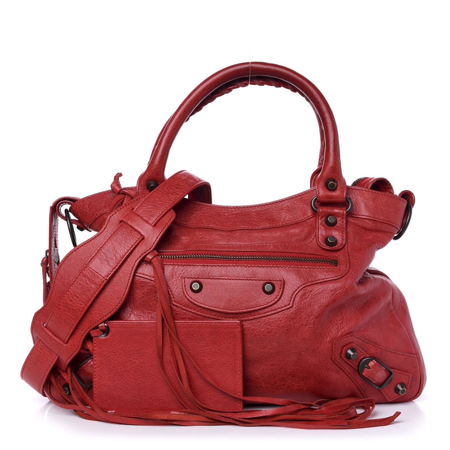Balenciaga Agneau Classic Hardware Town Rouge Coquelicot 1 of 9