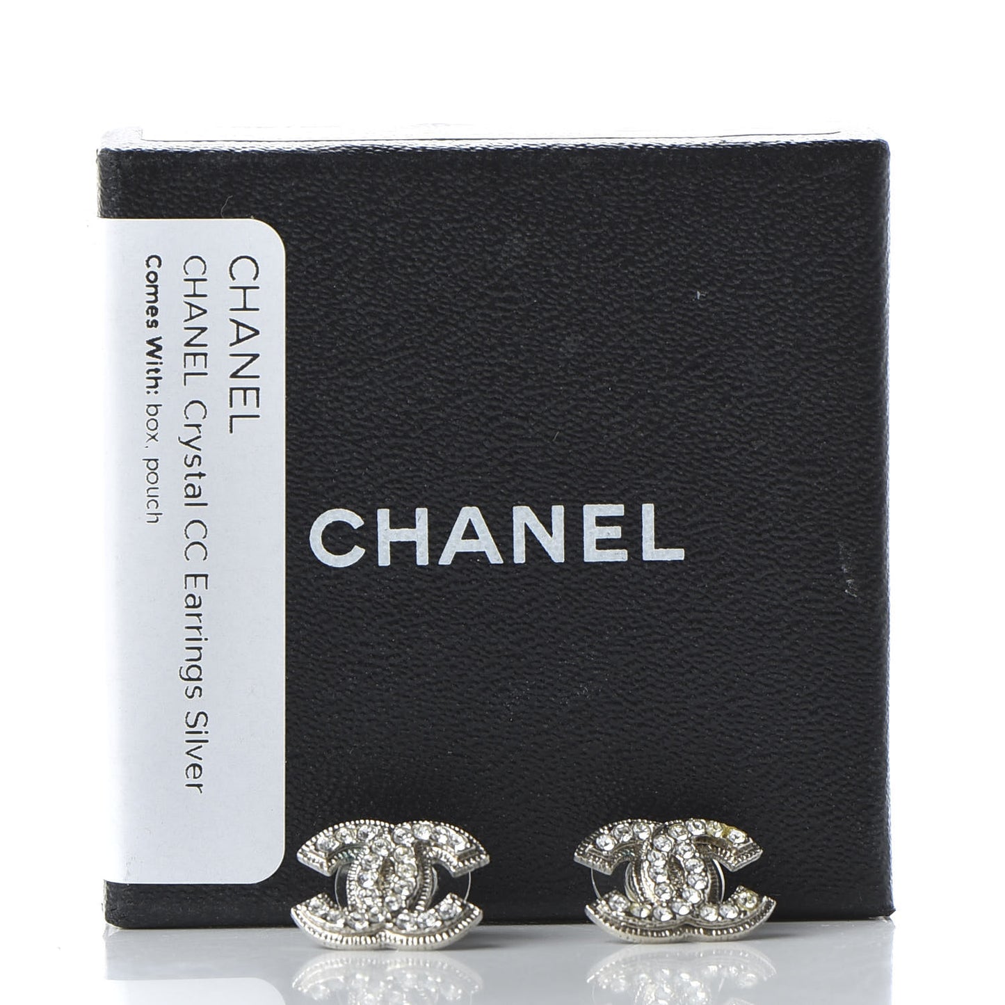 Crystal CC Earrings Silver