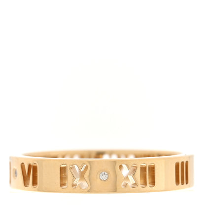 Tiffany 18K Yellow Gold Diamond Narrow Atlas Pierced Ring 53 6.5 3 of 5