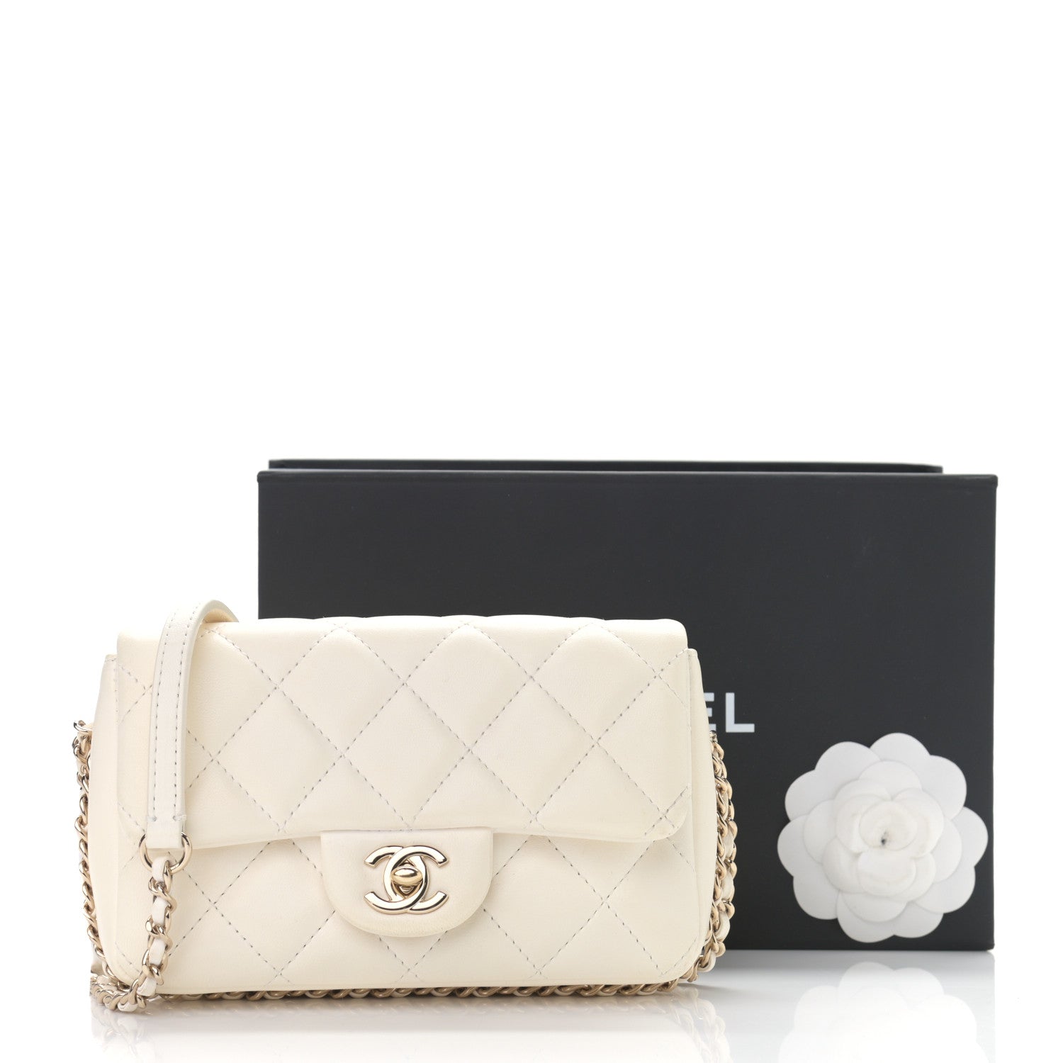 Chanel Lambskin Quilted Mini My Precious Flap White 11 of 11