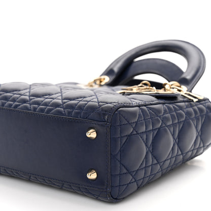 Christian Dior CHRISTIAN DIOR Lambskin Cannage Small Lucky Badges My Lady Dior Navy 9 of 9