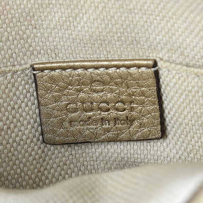 Gucci Metallic Pebbled Calfskin Mini Soho Chain Bag Golden Beige 6 of 8