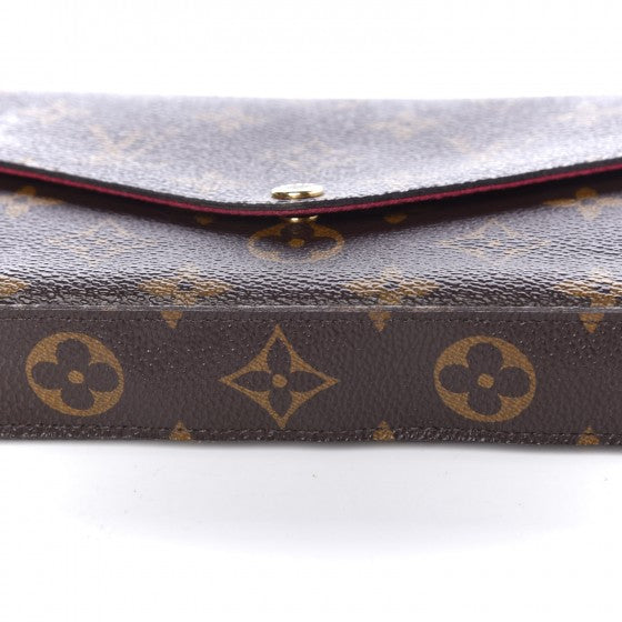 Louis Vuitton Monogram Pochette Felicie Chain Wallet Fuchsia 10 of 11