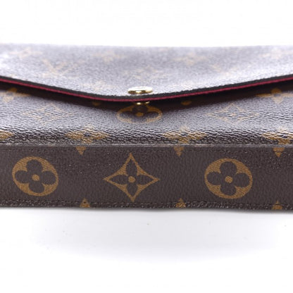 Louis Vuitton Monogram Pochette Felicie Chain Wallet Fuchsia 10 of 11