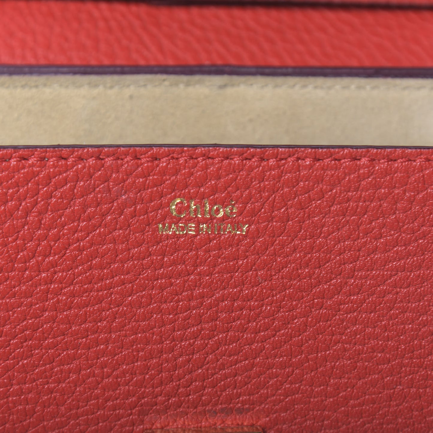 Grained Lambskin Drew Shoulder Bag Plaid Red