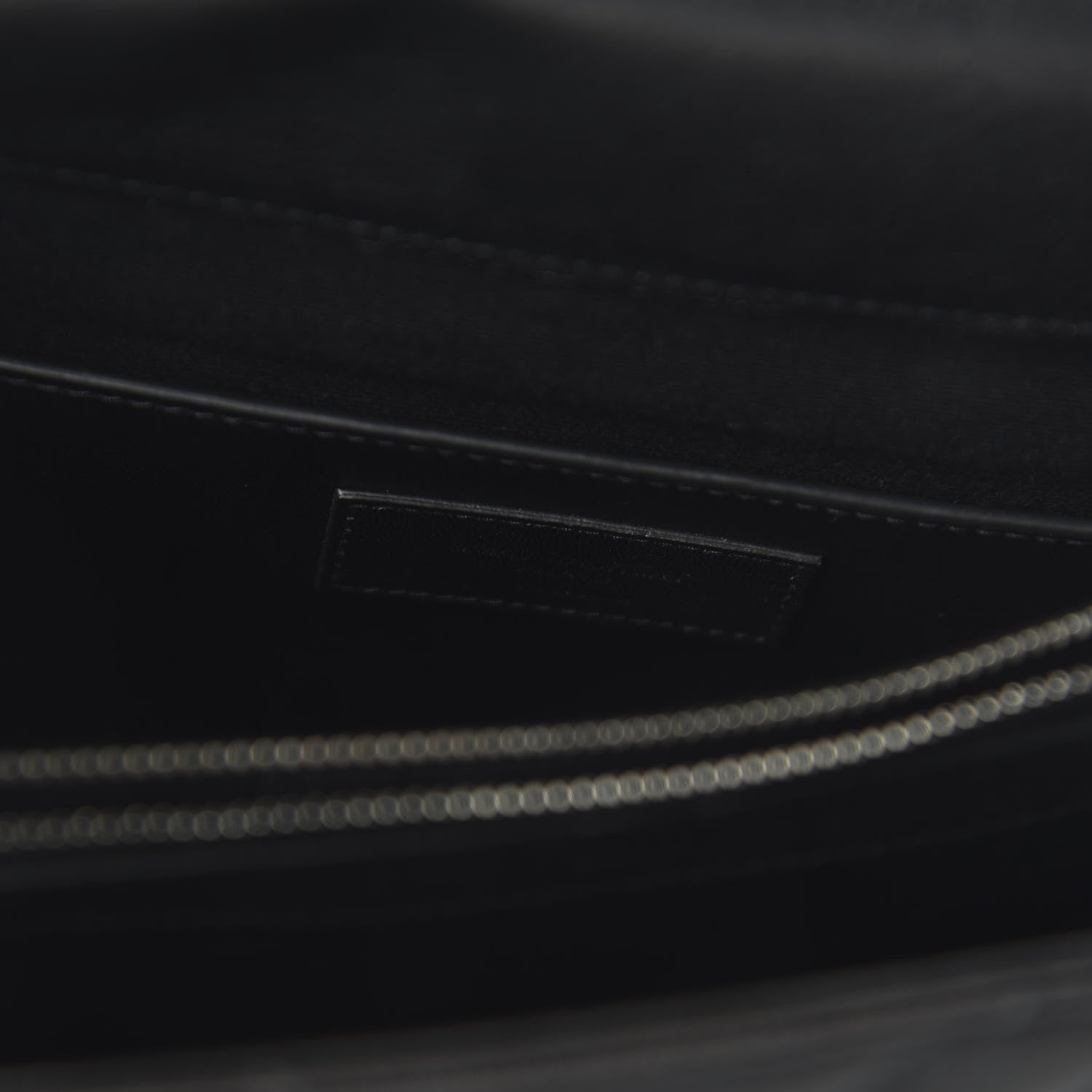 Saint Laurent Sheepskin Matelasse Chevron Monogram Large College Satchel Black 8 of 9