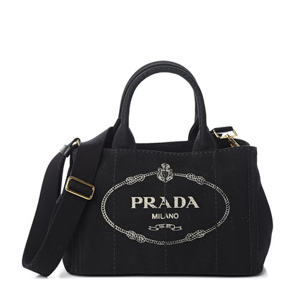 Prada Canapa Small Logo Tote Black 1 of 9