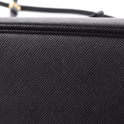 Prada Saffiano Cuir Large Double Bag Black Cipria 13 of 16