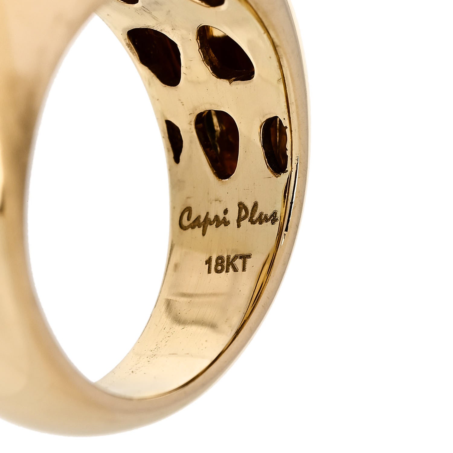 Roberto Coin 18K Yellow Gold Diamond Capri Plus Ring 53 6.25 6 of 6