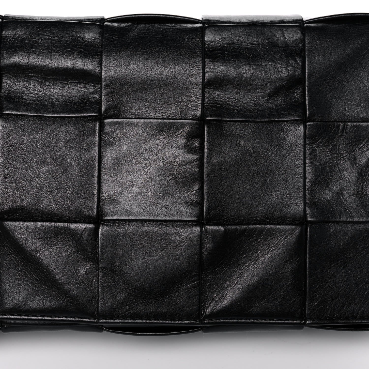 Bottega Veneta Paper Calfskin Maxi Intreccio Cassette Crossbody Bag Black 12 of 12